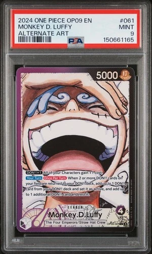 2024 One Piece OP09 Monkey D Luffy Leader Alternate Art PSA 9