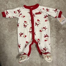 NEW Christmas Santa Claus One Piece NB Carter's Just One You Sleeper Outfit Snap
