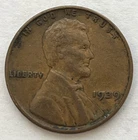 1939 Circulated Lincoln Wheat Cent. A nice album slot filler.