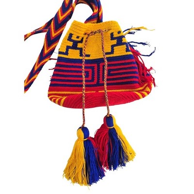 WAYUU Mochila Handmade Shoulder Bucket Bag Multi Color  display picture 1