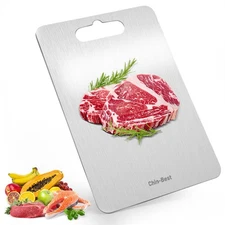 Titanium Cutting Boards For Kitchen, Double-Sided Food-Grade Kitchen Stainles...