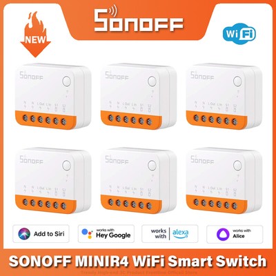 SONOFF MINIR4 WiFi Smart Switch 2 Way Mini Extreme Smart Home Relay Support R5 S