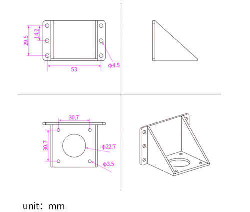 3D Printers Black Extruder Full Kits Remote Direct Extrusion Bracket 1.75mm - Afbeelding 16 van 16