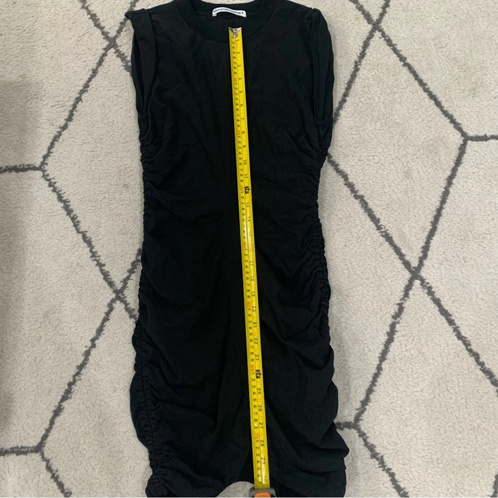 Abito T by Alexander Wang cravatta laterale cotone mini colore nero