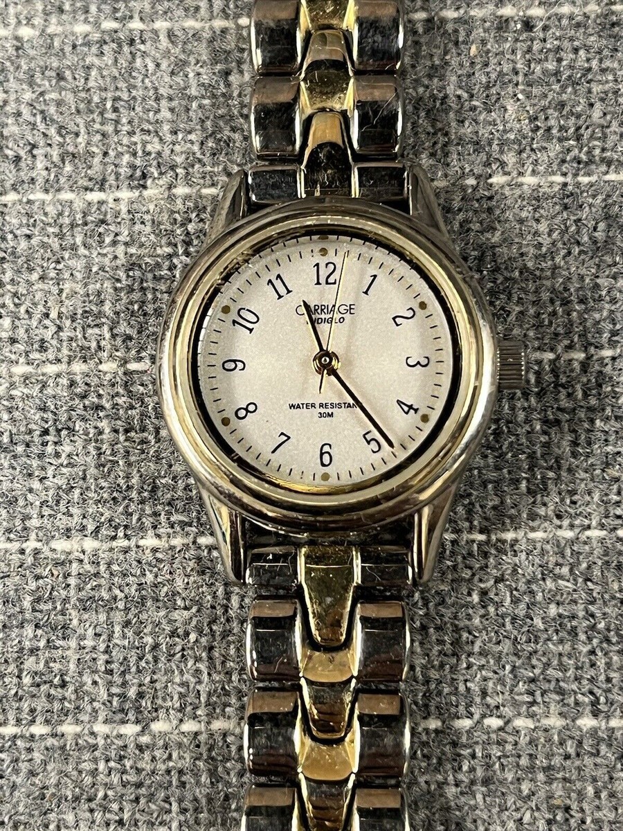 Carriage Timex Indiglo Two Tone Metal Quartz Ladies Watch | eBay display picture 2