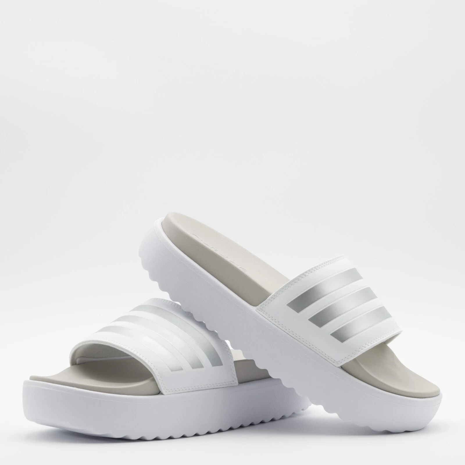 Sandali Adidas donna Adilette platform sliders comodi ammortizzati bianchi taglia 10