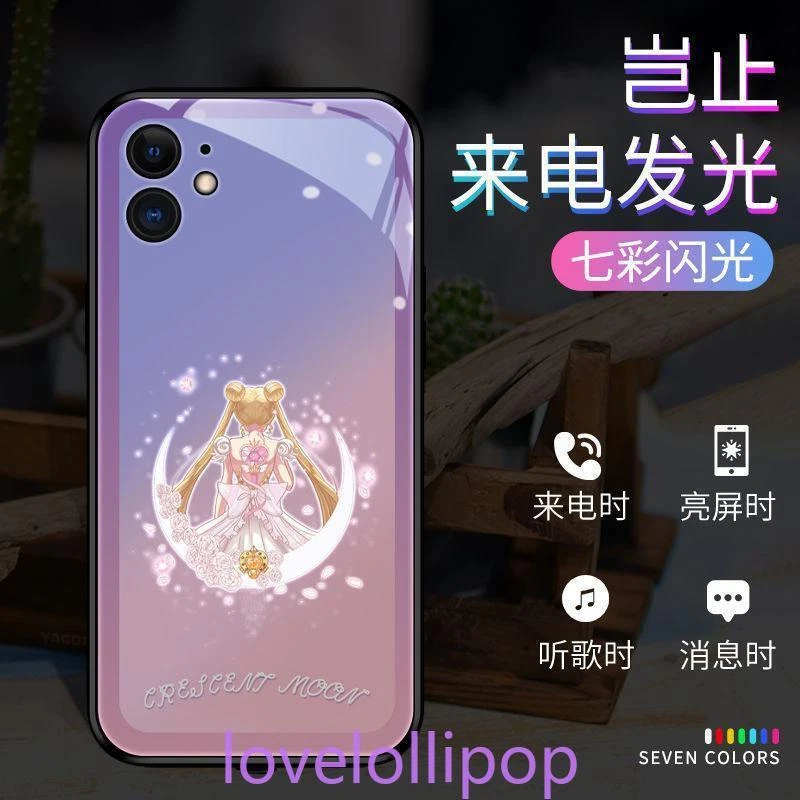 Funda protectora de teléfono LED Shine Princess iluminada para iPhone AIR 17 16 15 14 Pro Max Foto 2 de 4