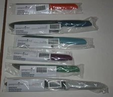 New Pampered Chef COATED KNIFE SET OF 6 Kitchen Tools 100837 Dishwasher-safe