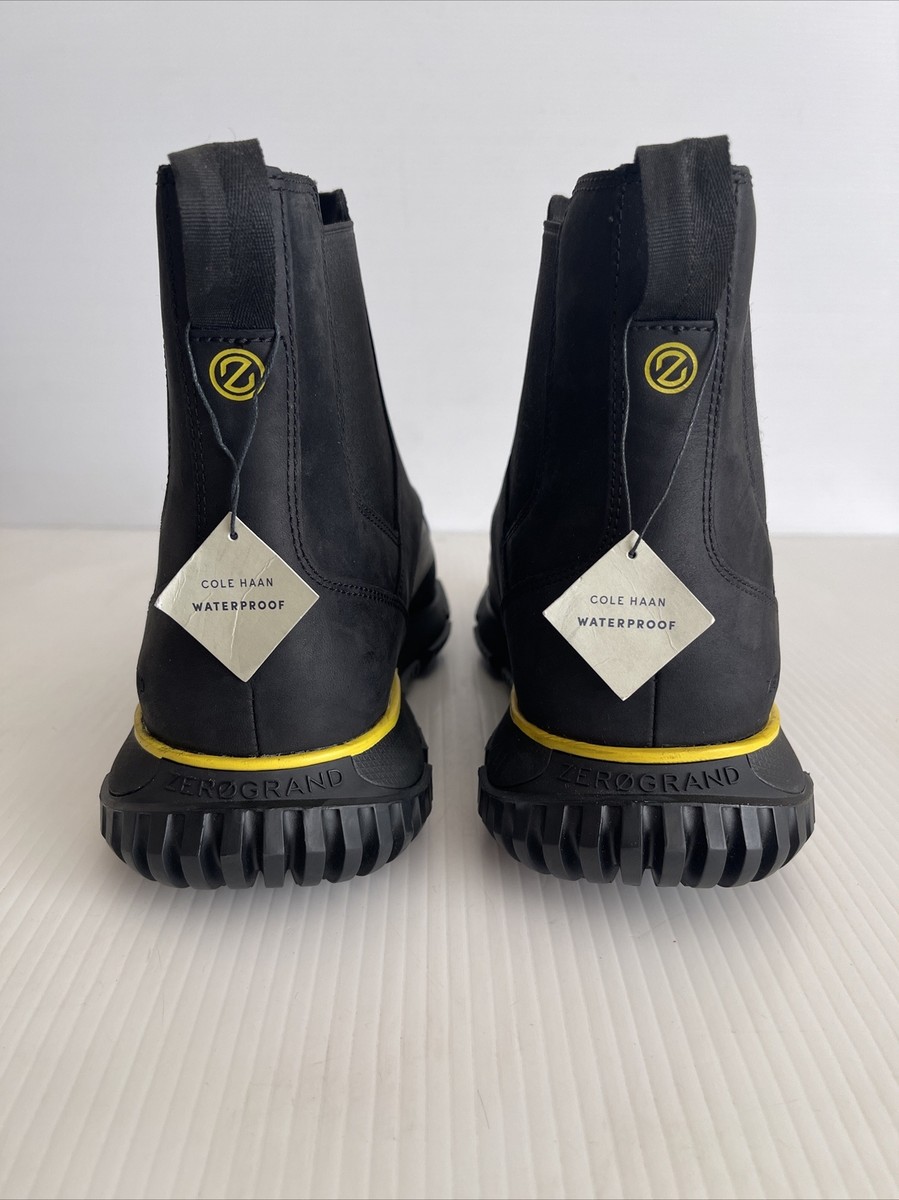 NEW Cole Haan Men's 4.ZERØGRAND Rain Boot - C34055 - Black/Black