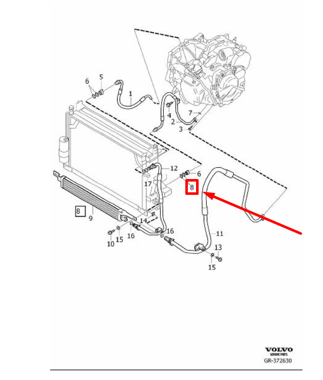 VOLVO XC90 MK1 Automatic Transmission Oil Cooler 8685834 NEW