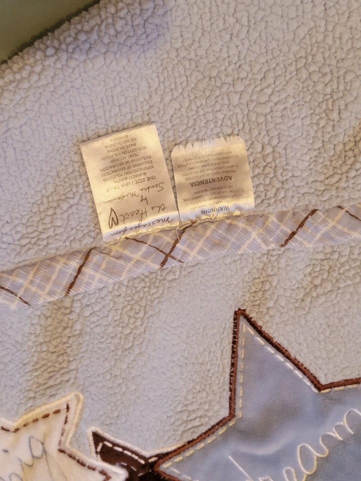 Сообщения от сердца синий baby одеяло звезда мечта большой шерпа Сандра Магсамен - Изображение 2 из 2