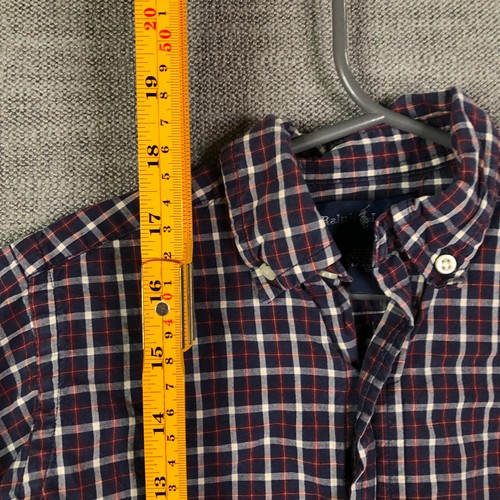 Ralph Lauren Shirt Boys 4 Red Blue Plaid Long Sleeve Pony Logo Outdoor Casual - Picture 3 of 8