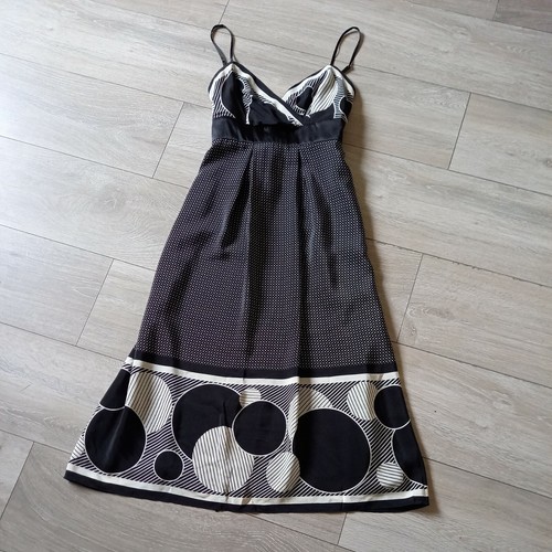 Ted Baker Black \u0026 White Spotted Silk 