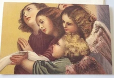 Vintage Greeting Card Blank A Gathering of Angels Golden Era Card Lang Companies
