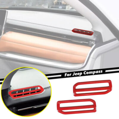 For Jeep Compass 2022-2025 Red Interior Center Console Side Air