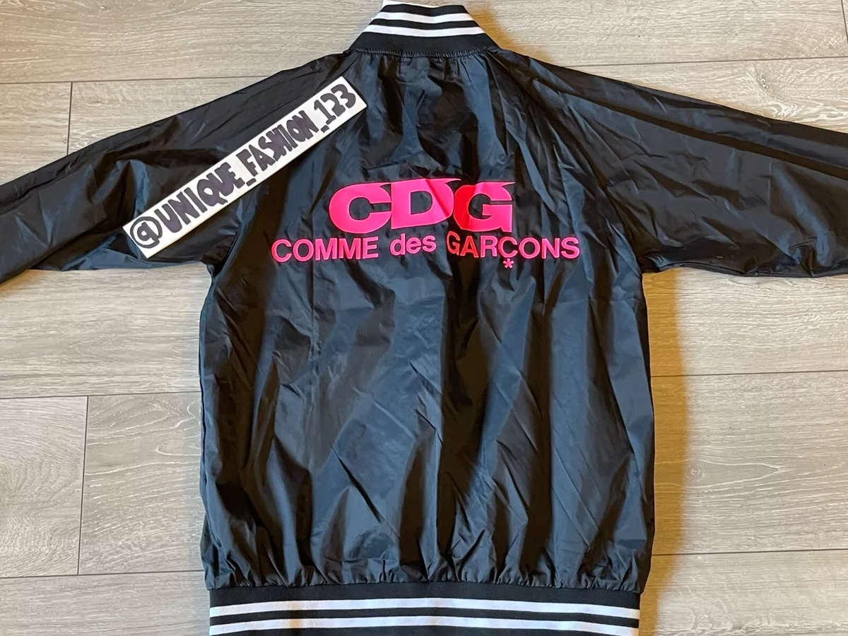 Comme Des Garcons CDG Breaking News Windbreaker Stadium Jacket M Black Fluoro