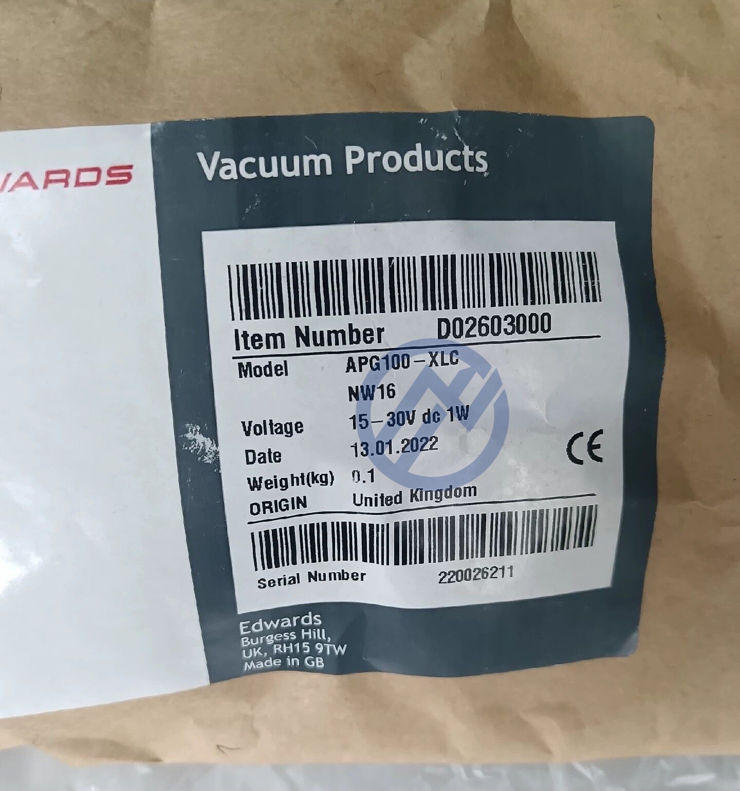 Brand new APG100-XLC D02603000 Edwards Vacuum Gauge