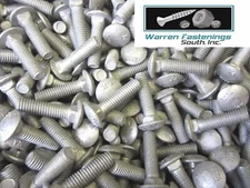 3/8-16 X 2-1/2 Carriage Bolt Nut & Flat Washer Hot Dipped Galvanized 25 Pieces
