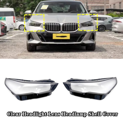 For BMW 5 Series G60 Both Side Headlight Replace Lens Cover + Sealant 2024-2025