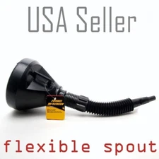 Oil Funnel with Filter Screen Wide Mouth Flexible Bendable Hose Durable