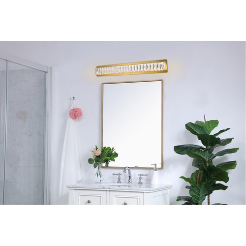 Crystal Wall Sconce LED Vanity Bathroom Bedroom Dining Room Light Fixture 32"