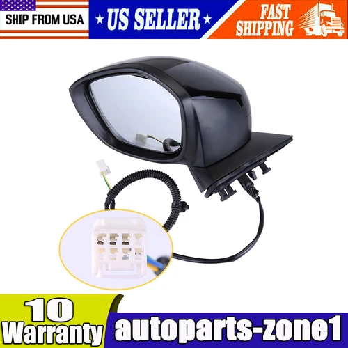 NEW LEFT DRIVER SIDE FOR HONDA CIVIC 2022 2023 3 PINS POWER ADJUST BLACK MIRROR