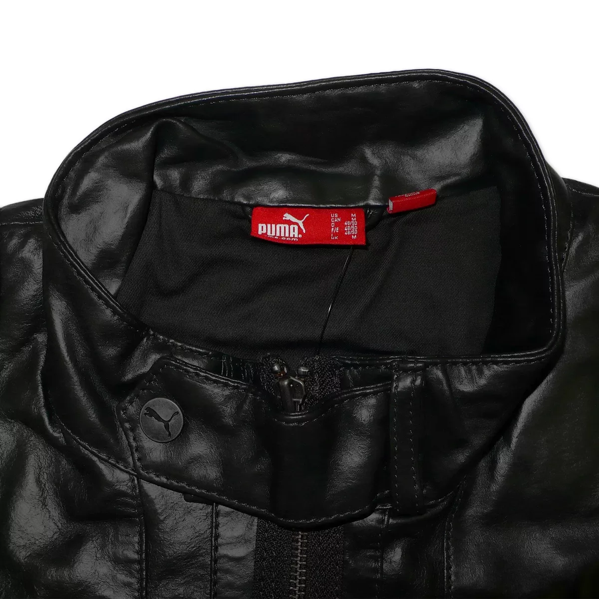 Puma Ducati Men s Real Leather Jacket Black Biker Jacket New