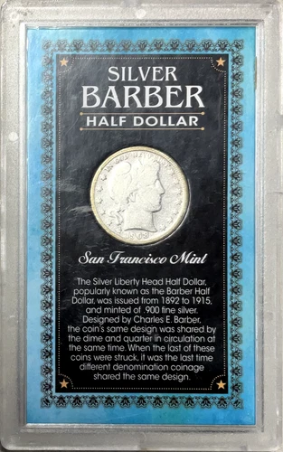 1908-S Barber Half Dollar Choice Fine VG / F Coin #4679 Collectible Set