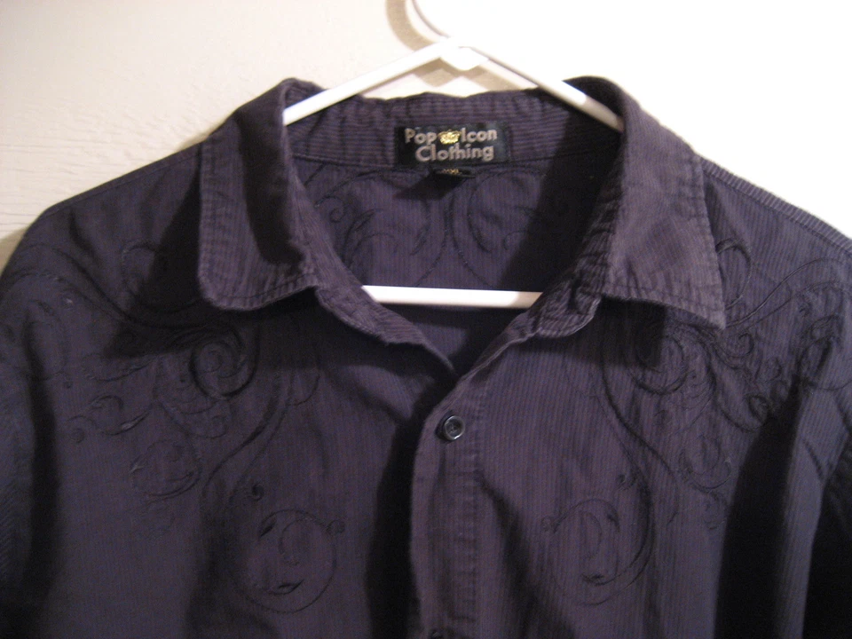 Camisa POP ICON Hombre Manga Larga Botones, Talla XXL Foto 2 de 4