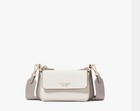 KATE SPADE NY Double Up leather crossbody + Dust bag White/Gray (Defective)