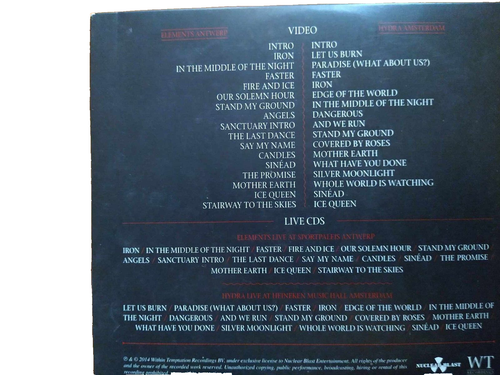 Within Temptation Let Us Burn CD : Elements & Hydra Live in Concert Gently Used - Picture 4 of 4