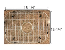 Kitchen Sink Grid Stainless Steel 18-1/4" x 13-1/4" Grid for Medium Single Bowl 