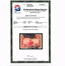 EXCELLENT GENUINE SCOTT #Q6 USED 1913 PARCEL POST PSE CERT GRADED F-VF 75