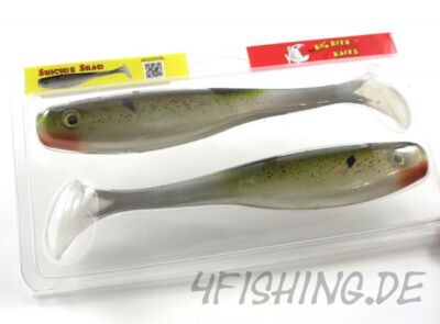 Big Bite Baits 7'' SUICIDE SHAD in WATERMELON BLACK GHOST