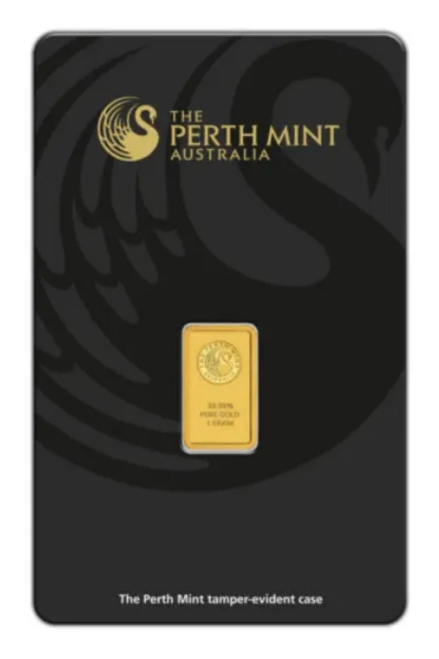 Perth Mint 1 Gram Gold Bar Bullion Minted Kangaroo Assay Bar 99.99% 24k - image 2 of 4