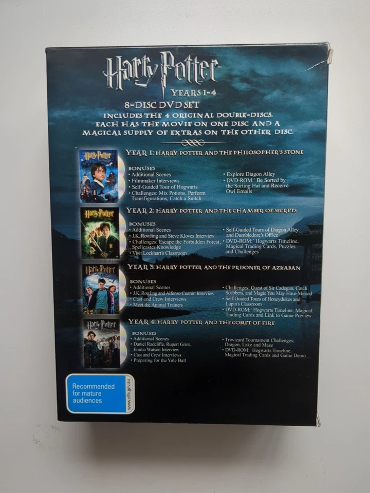Harry Potter 1-4 DVD 8-Disc Set Stone Goblet Fire - image 3 of 4