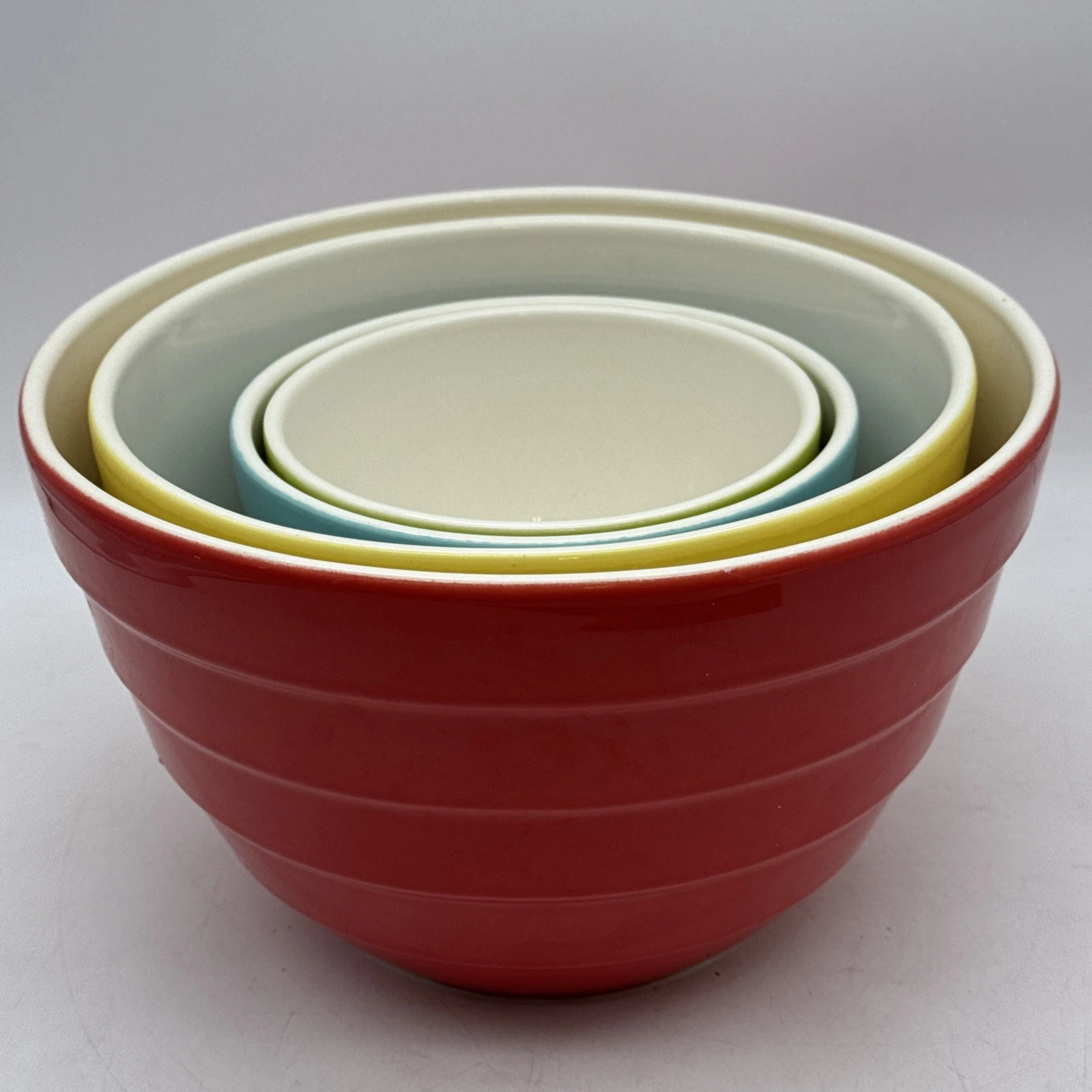 Crate & Barrel Vintage Parker Ribbed Beehive Nesting Bowls Set of 4 Retired
Opens in a new window or