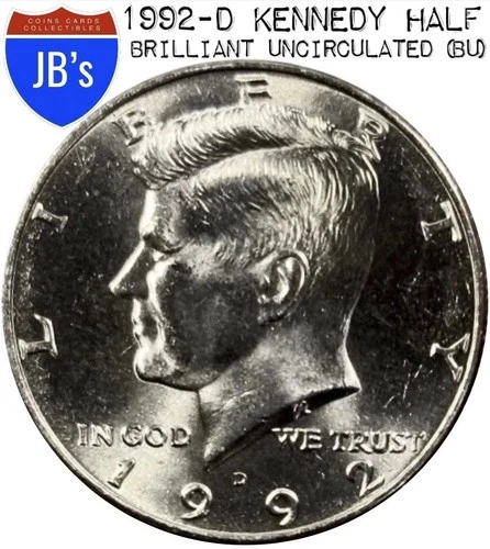 1992-D Kennedy Half Dollar 50c - BRILLIANT UNCIRCULATED (BU)