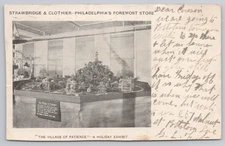 Postcard Vtg. 1907 Strawbridge & Clothier Holiday Exhibit in Philadelphia, PA.