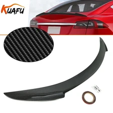 KUAFU Fits 2012-2021 Tesla Model S Trunk Spoiler Wing Carbon Fiber Color