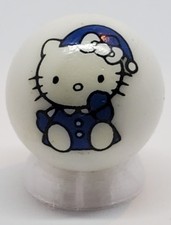 Hello Kitty Glass 1" Logo Marble w/ Stand