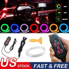13FT USB RGB LED Car Auto Interior Neon Atmosphere Strip Light Remote Control