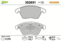 Bremsbelagsatz Scheibenbremse Essential Valeo 302651 FüR Vw Golf 6 5K1 Jetta 4