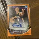 Micah Peavy 2025 Bowman #BCA-MP Orange Shimmer Refractor Chrome Auto RC /25