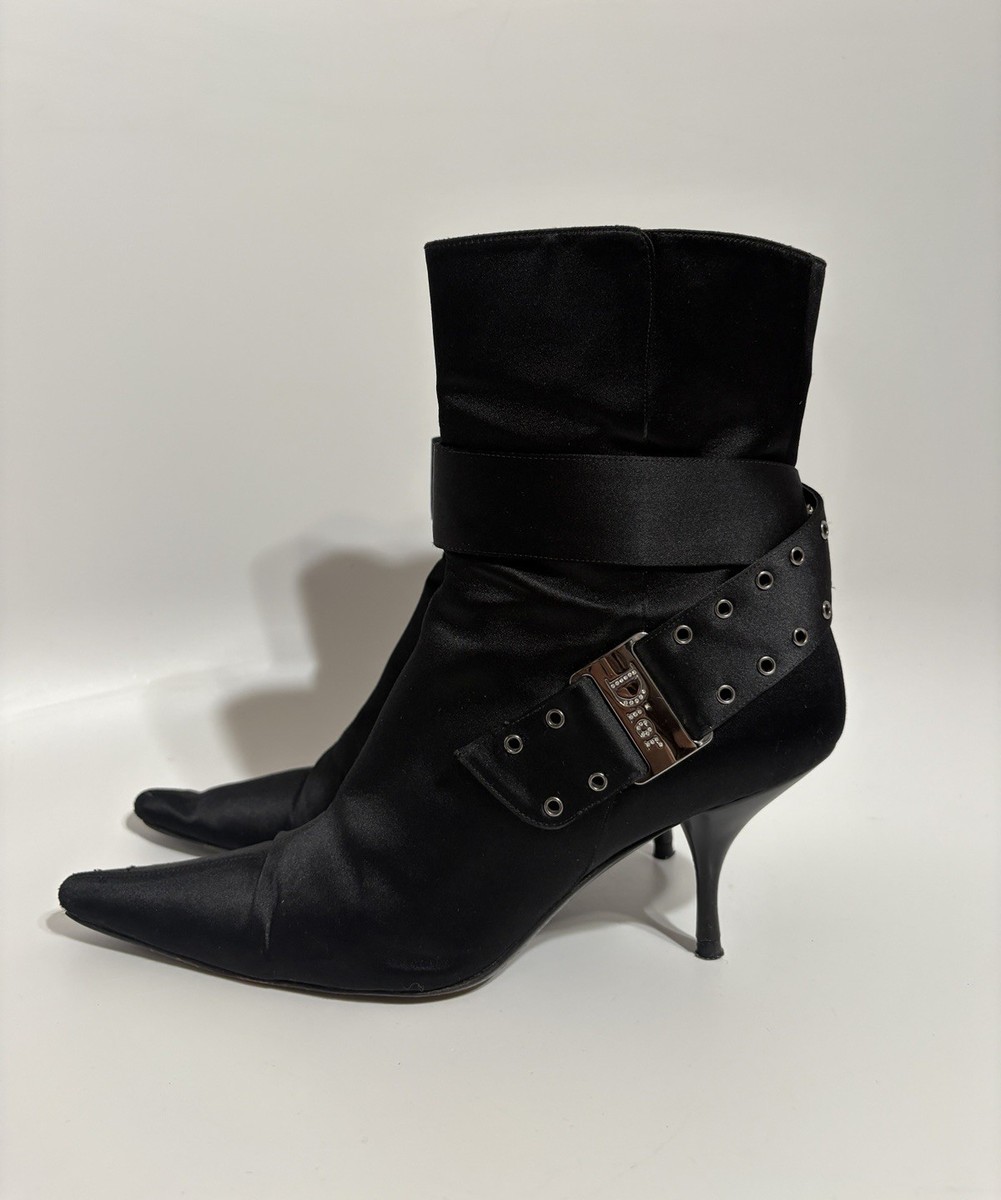 最終値下げ　激レア　アンティーク　ディオール　刺繍入りブーツ　ジョンガリアーノ Christian Dior - 【03AW ジョンガリアーノ期】Christian Dior CD