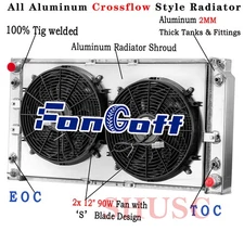 4 Row Radiator + Shroud Fan For 94-96 Chevy Impala Caprice Buick Roadmaster 5.7L