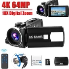 ?4K Video Camera 64MP Camcorder 18XZoom 270°Screen Vlogging Camera Youtube 32GB
