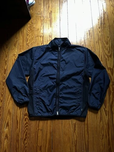 Black Vintage Stussy Fitness Mesh Panel Windbreaker Jacket Techwear Gorpcore - product listing photo