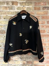 Bode Black Crochet Jacket - L  (SOLD OUT)
