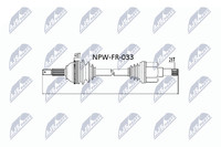 NTY Antriebswelle NPW-FR-033 FüR Transit Ford Bus Tourneo F_E_ F_F_ F_G_ Fae_